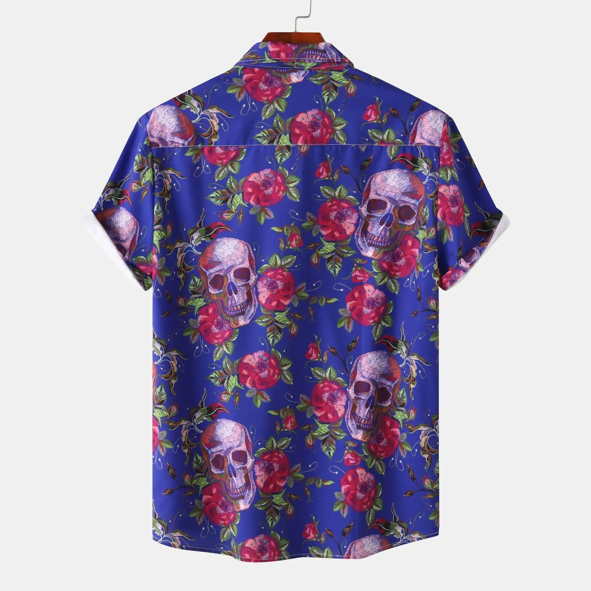 Men's Full Size Printed Short Sleeve Casual Shirt Plus Size