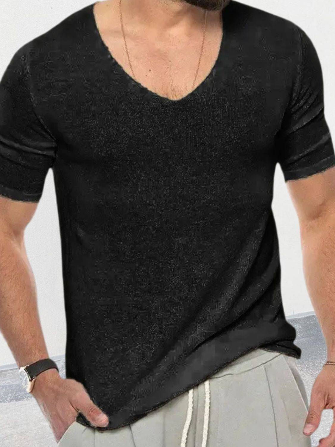 Men's V-Neck Short Sleeve T-Shirt