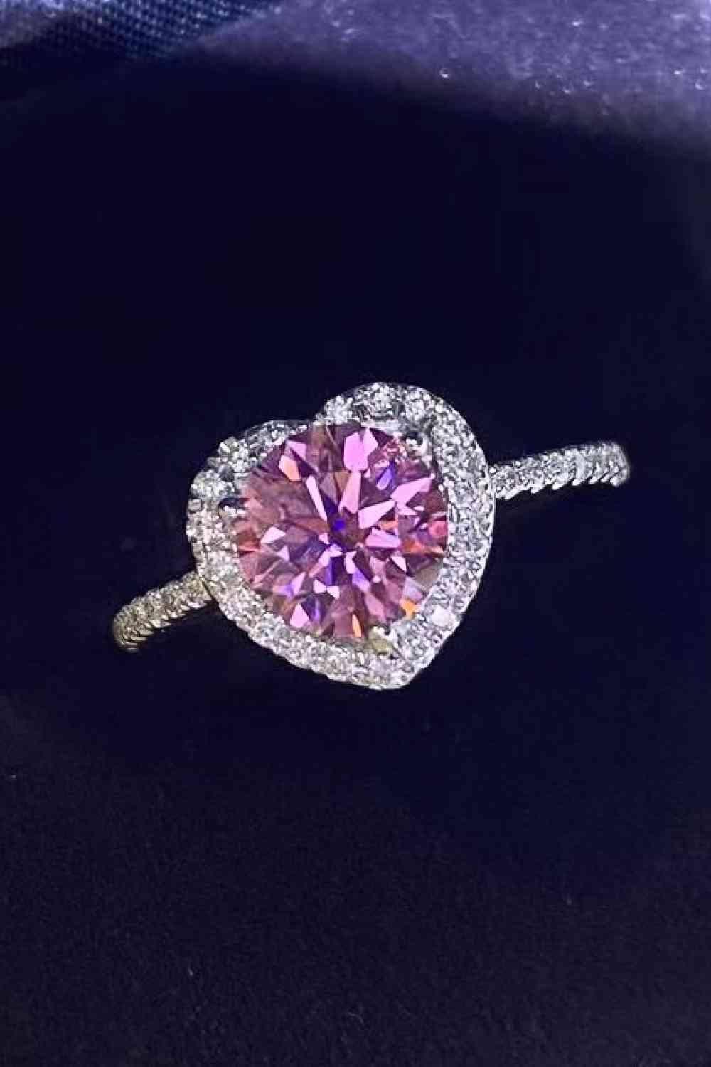 Lifelong Journey 1 Carat Moissanite Heart Ring - Clothes For Her Online Store