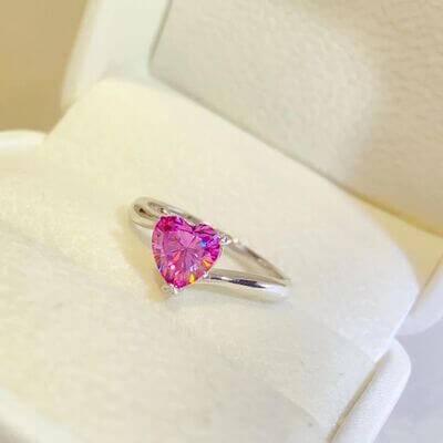 1 Carat Moissanite 925 Sterling Silver Ring - Clothes For Her Online Store
