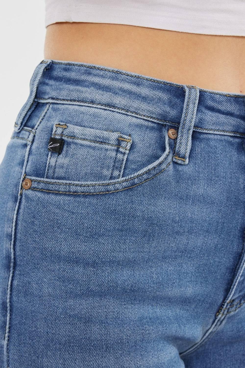 Kancan Full Size Cat's Whiskers High Waist Jeans - Clothes For Her Online Store