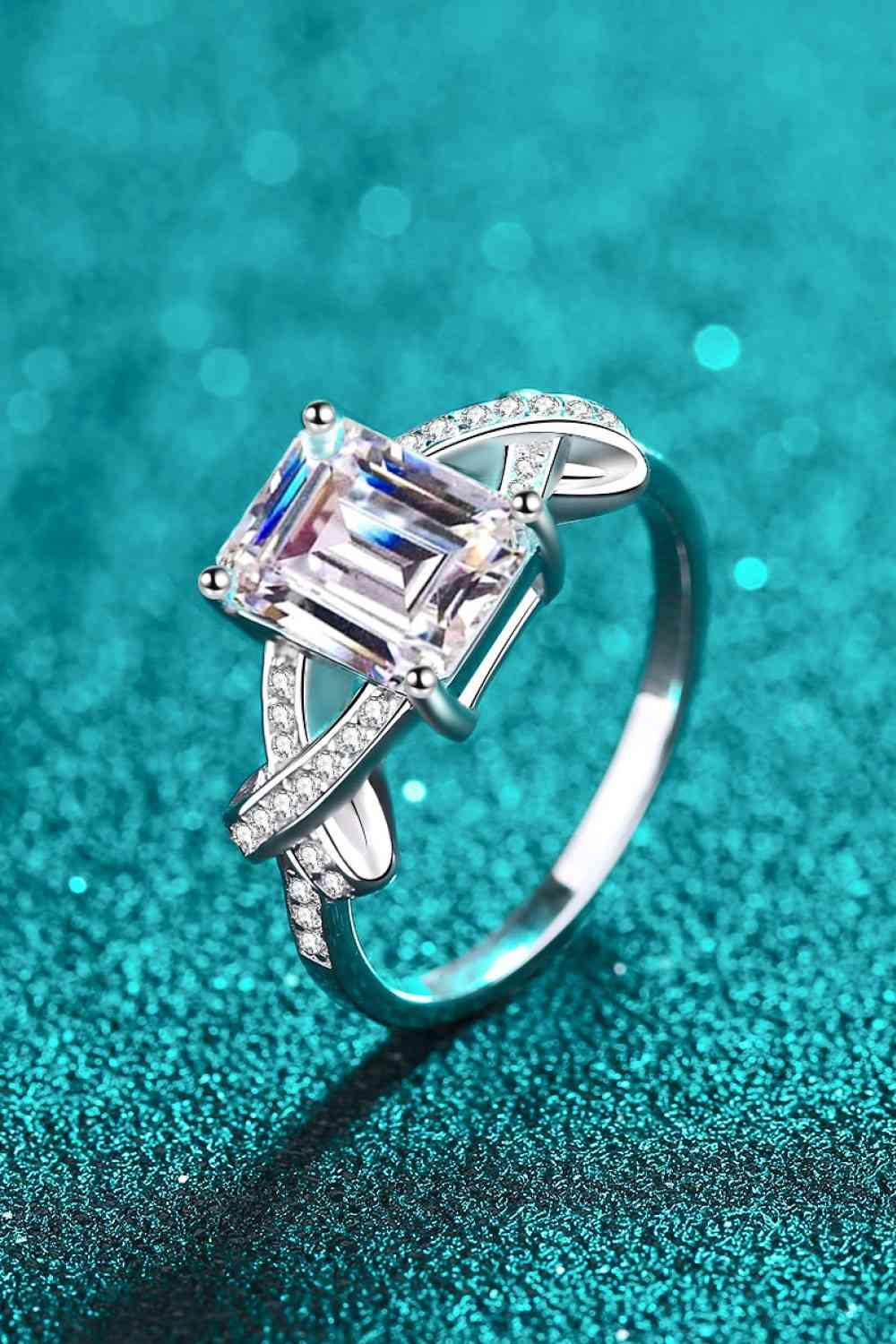 3 Carat Moissanite Sterling Silver Ring