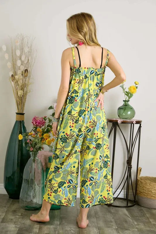 ADORA Elastic Detail Tropical Jumpsuit