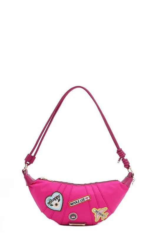 Nicole Lee USA Color Patch Croissant Bag
