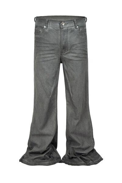 Men's Washed Flare Jeans