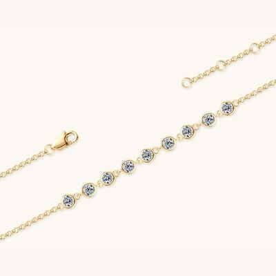 Inlaid Moissanite 925 Sterling Silver Bracelet - Clothes For Her Online Store