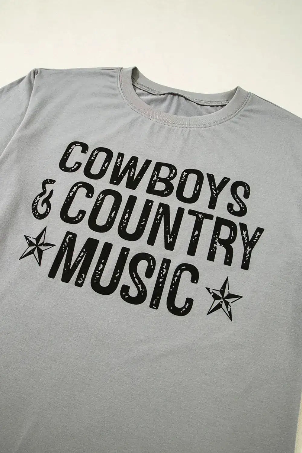 Letter Graphic Round Neck Short Sleeve T-Shirt - Clothes For Her Online Store