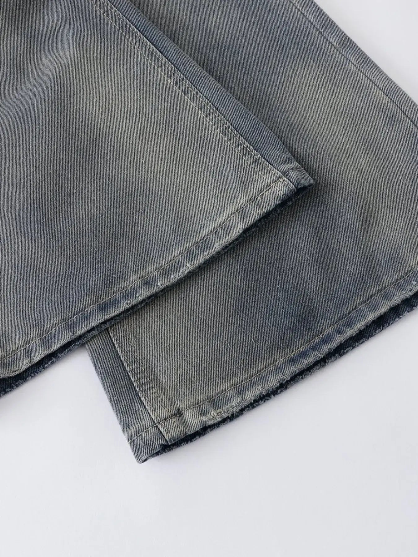 Men's Distressed Wide Leg Jeans
