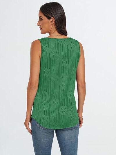 Round Neck Wide Strap Tank