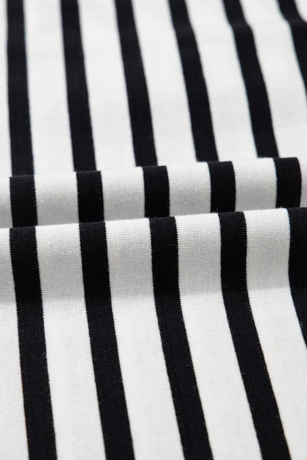 Stripe Contrast V Neck Collared Puff Sleeve T Shirt Mini Dress with Pockets