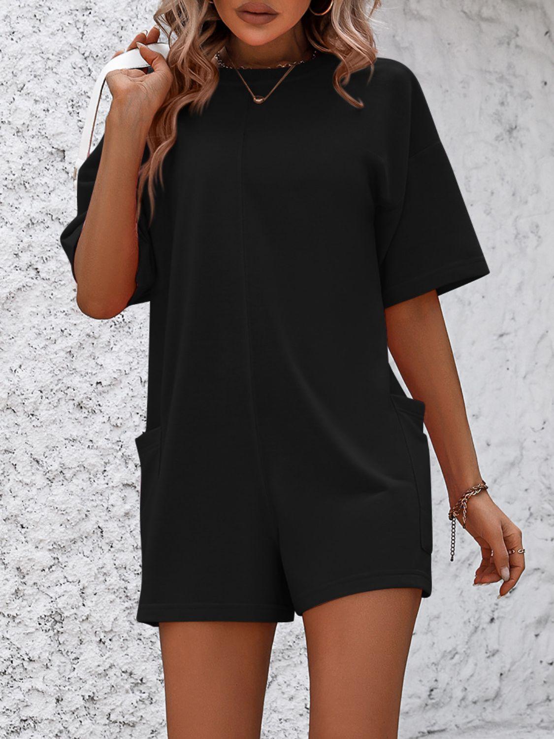 Mandy Round Neck Half Sleeve Romper