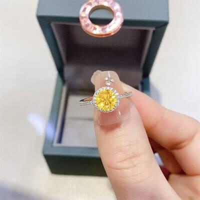 1 Carat Moissanite 925 Sterling Silver Ring - Clothes For Her Online Store