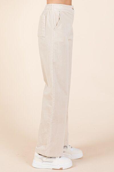 Mittoshop Corduroy Back Elastic Waist Pants - Clothes For Her Online Store