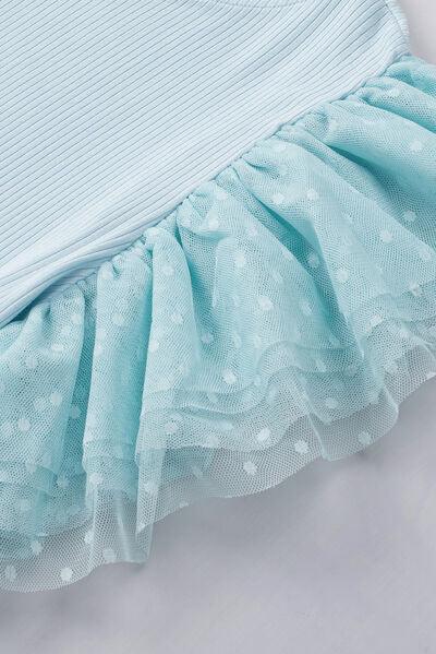 Ruffled Round Neck Cap Sleeve Top - Clothes For Her Online Store