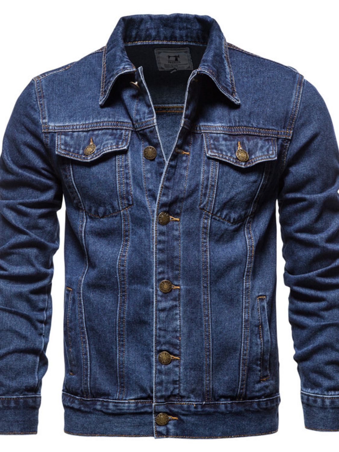 Men's Button Down Long Sleeve Denim Jacket - Clothes For Her Online Store