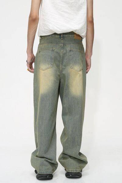 Straight-Leg Jeans with Pockets