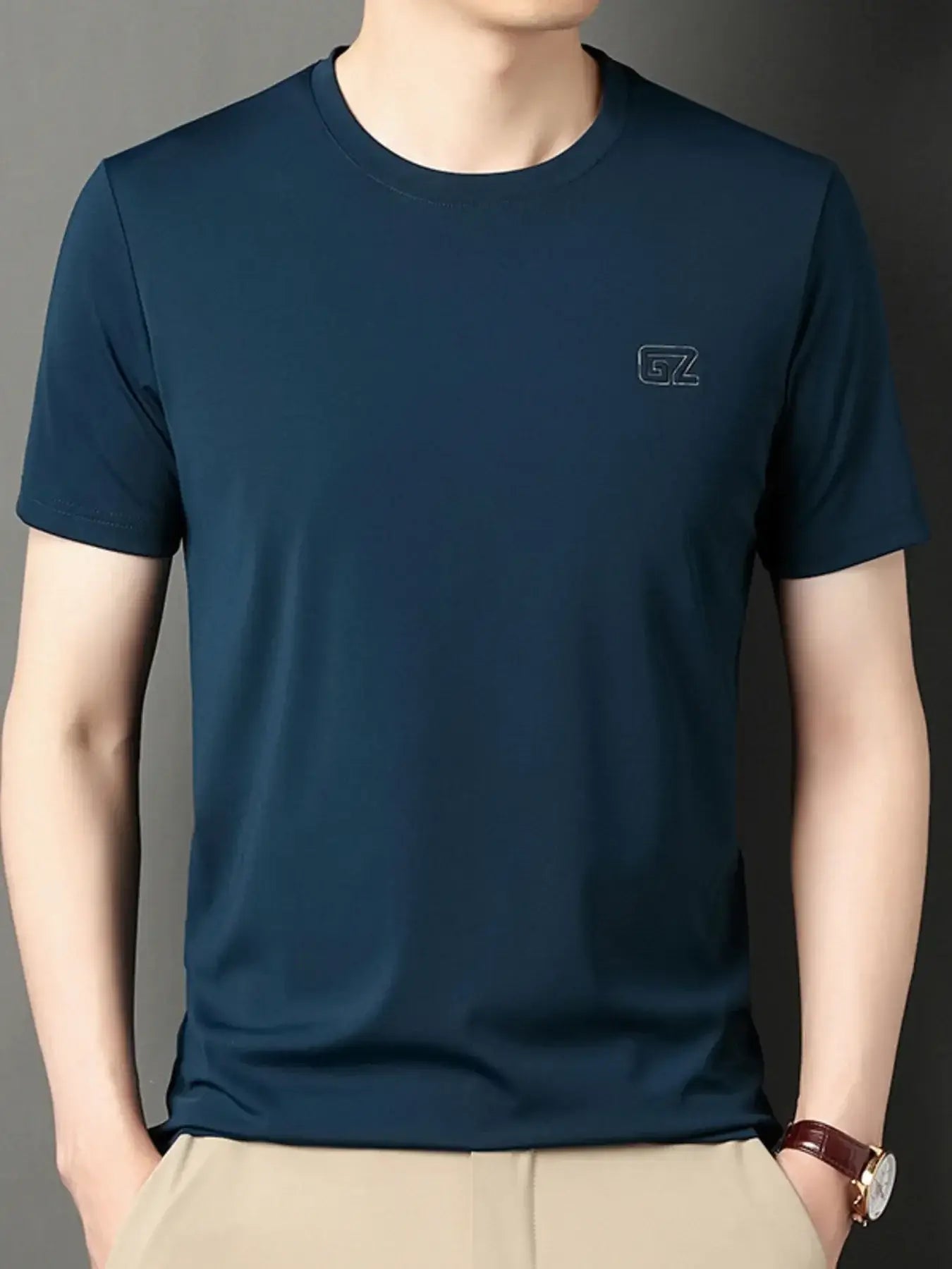 Men's Plus Size Round Neck Short Sleeve T-Shirt