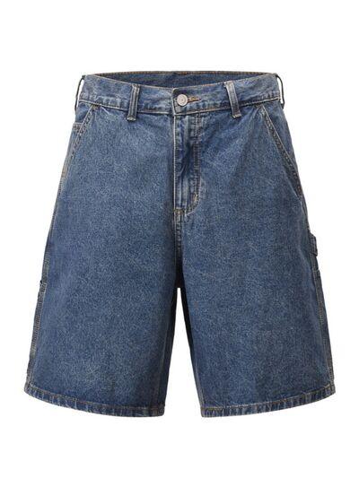 Men's Washed Denim Bermuda Shorts - Clothes For Her Online Store