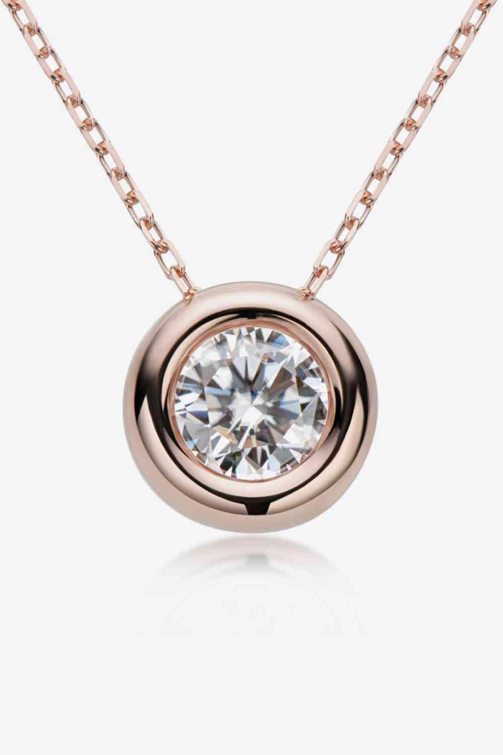 Adored 1 Carat Moissanite Pendant 925 Sterling Silver Necklace