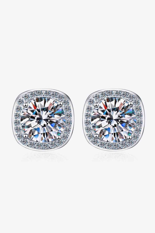 Let Me Love You 1 Carat Moissanite Stud Earrings - Clothes For Her Online Store
