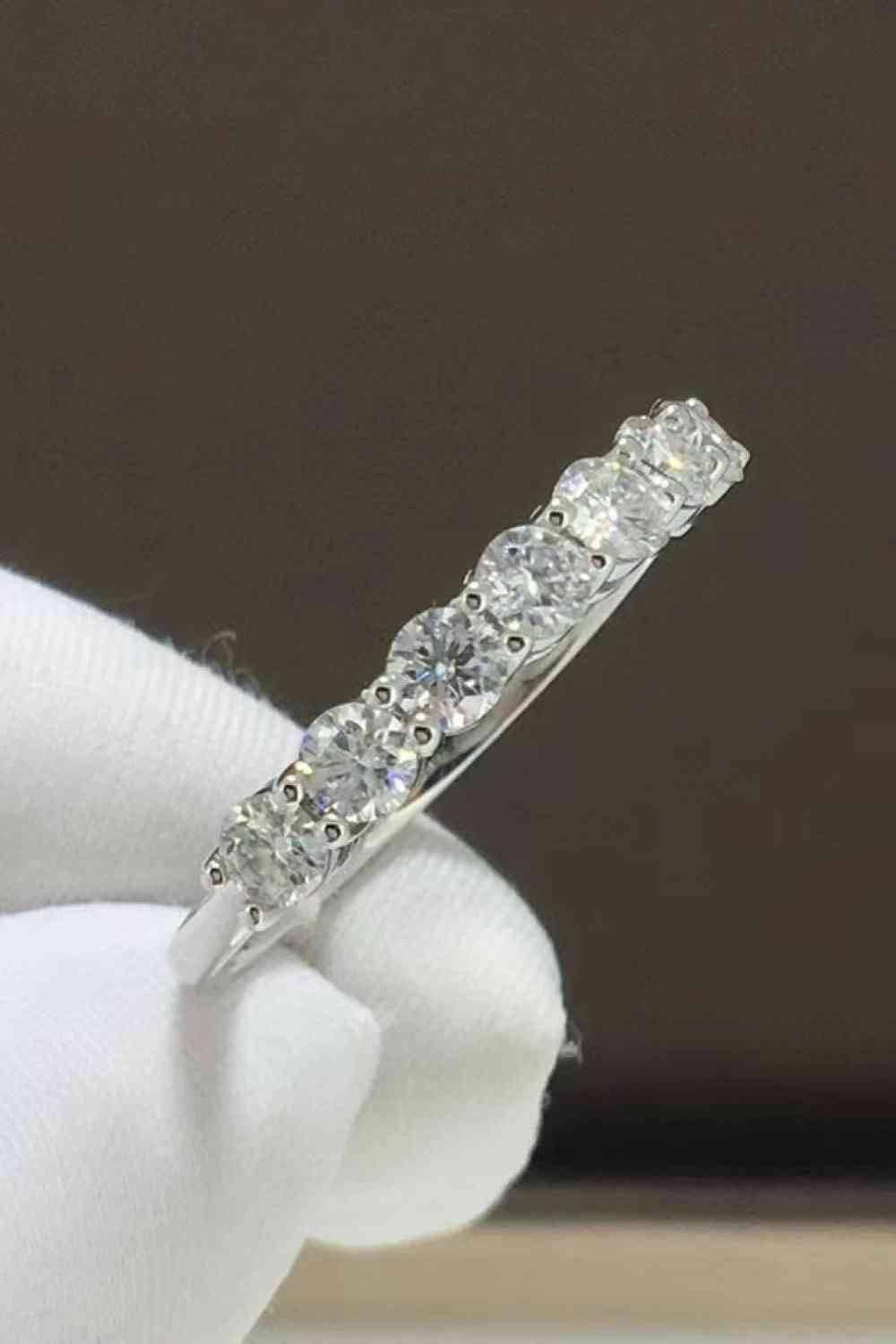 Charming Moissanite 925 Sterling Silver Ring