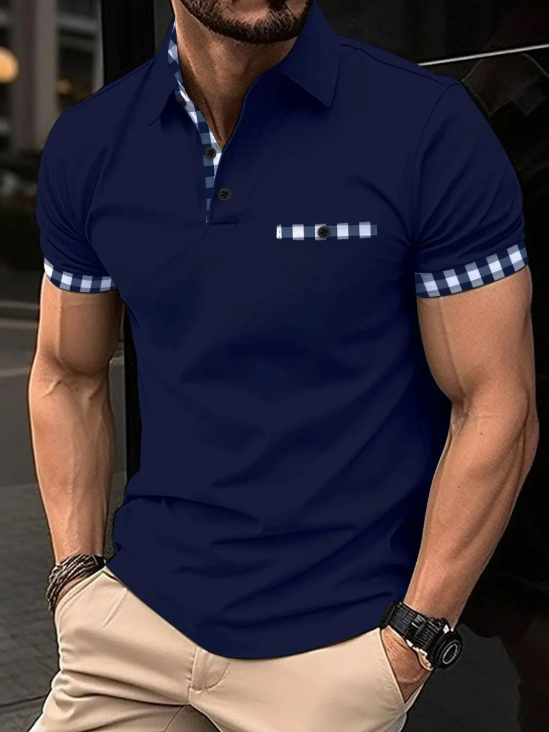 Men's Full Size Collared Neck Short Sleeve Polo Plus Size