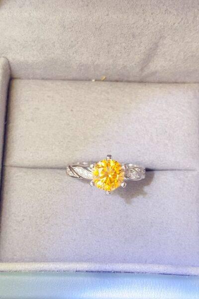 2 Carat Moissanite 925 Sterling Silver Ring - Clothes For Her Online Store