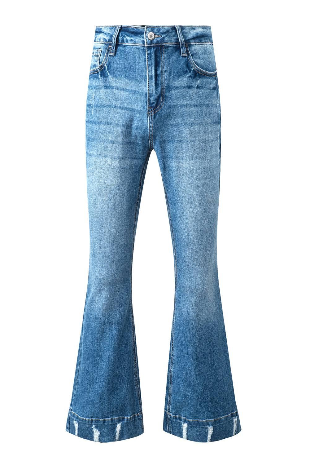 Cat's Whisker Bootcut Jeans with Pockets - Clothes For Her Online Store
