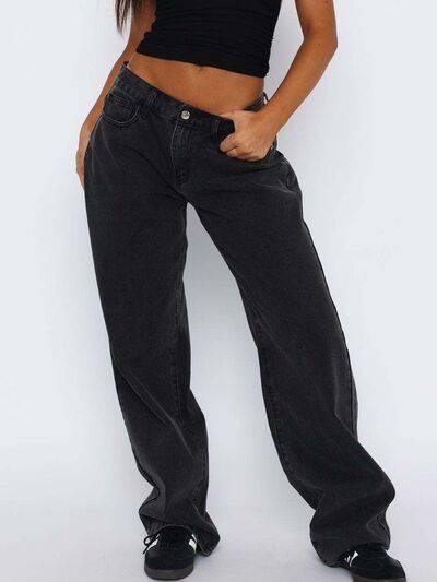 Wide Leg Jeans with Pockets