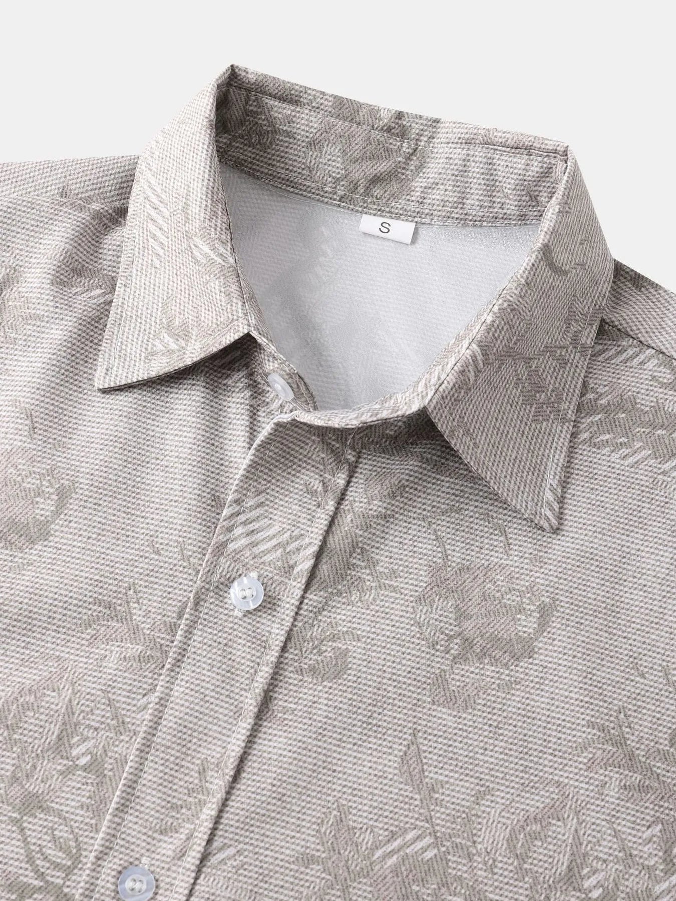 Men's Vintage Print Short Sleeve Casual Shirt