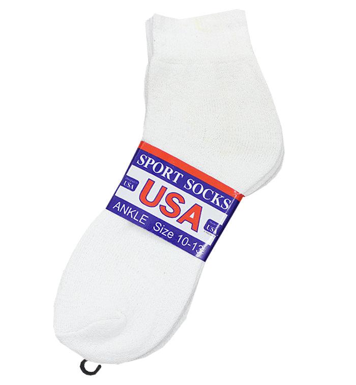 Adult Irregular Ankle Socks - White, 10-13, 3 Pack