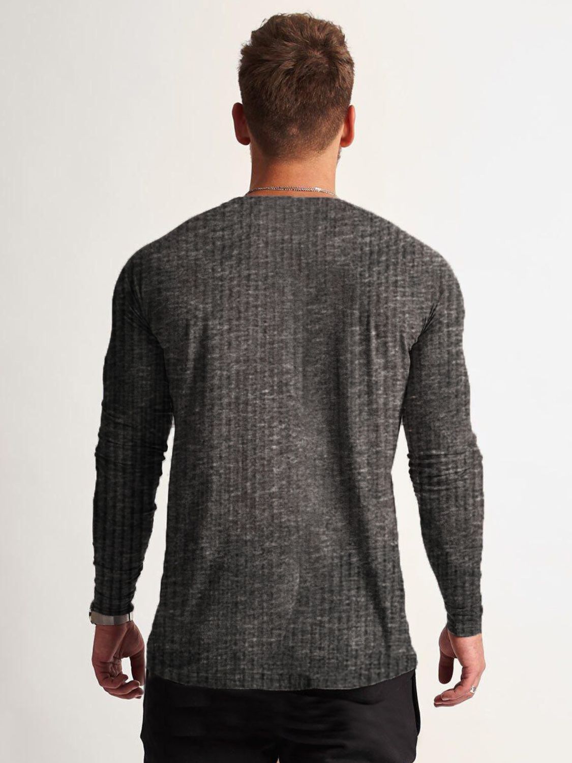 Men's Round Neck Long Sleeve T-Shirt