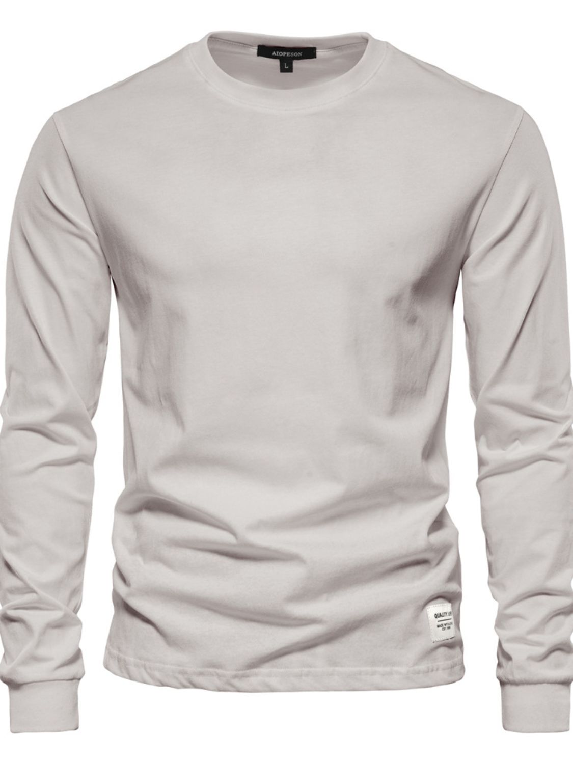 Men's Full Size Round Neck Long Sleeve T-Shirt Plus Size