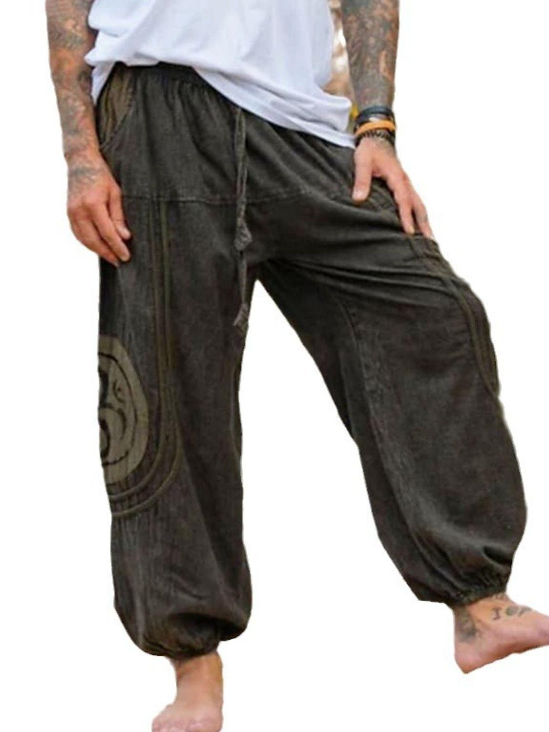 Men's Full Size Drawstring Jogger with Pockets Plus Size