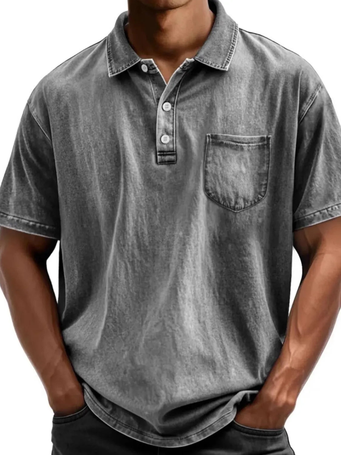 Men's Full Size Collared Neck Short Sleeve Polo Plus Size