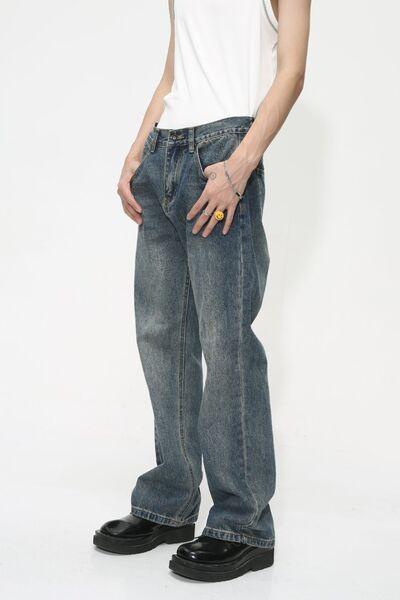 Mid Rise Jeans with Pockets - Clothes For Her Online Store