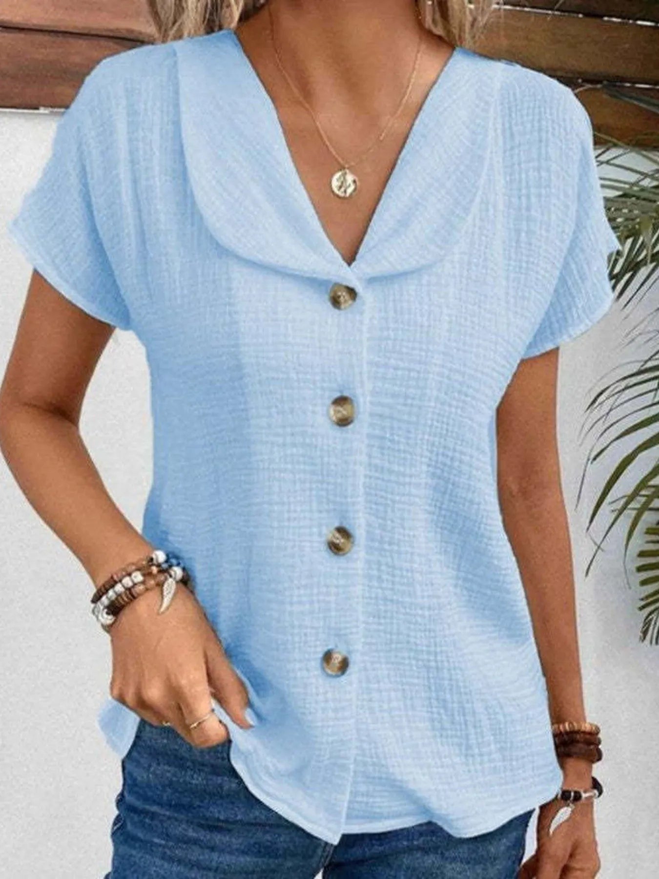 Button Up Short Sleeve Shirt