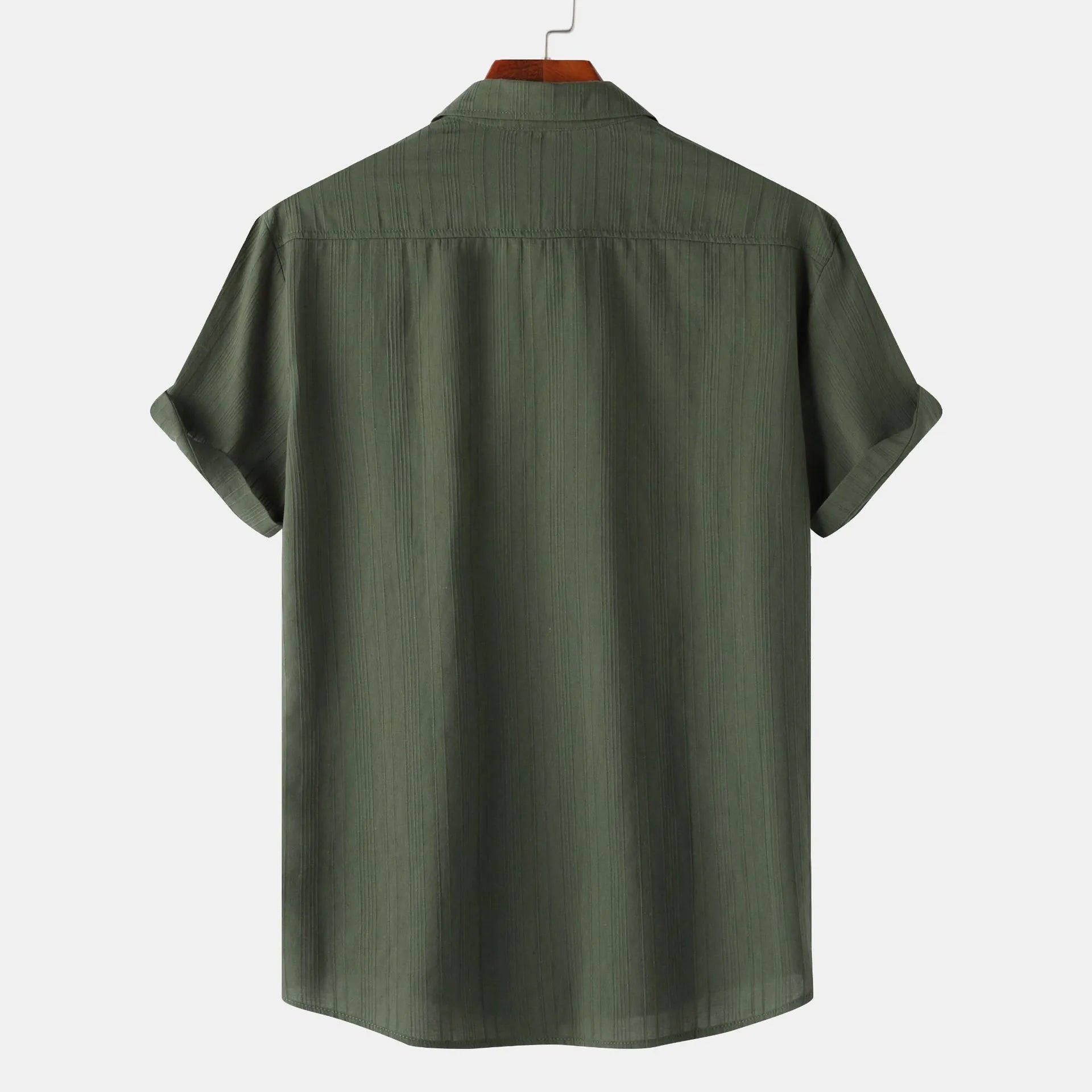 Men's Short Sleeve Button Down Shirt with Chest Pocket