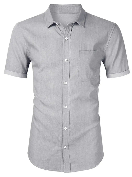 Men's Button Up Short Sleeve Shirt