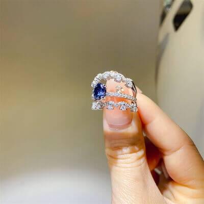 1 Carat Moissanite 925 Sterling Silver Ring - Clothes For Her Online Store