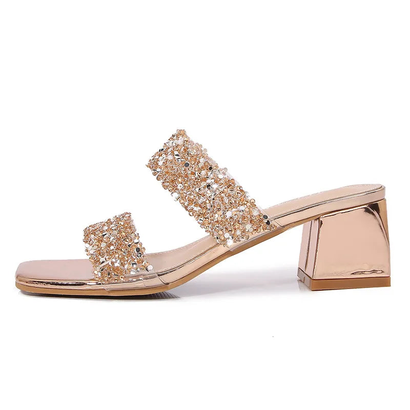 Open Toe Block Heels Sandals