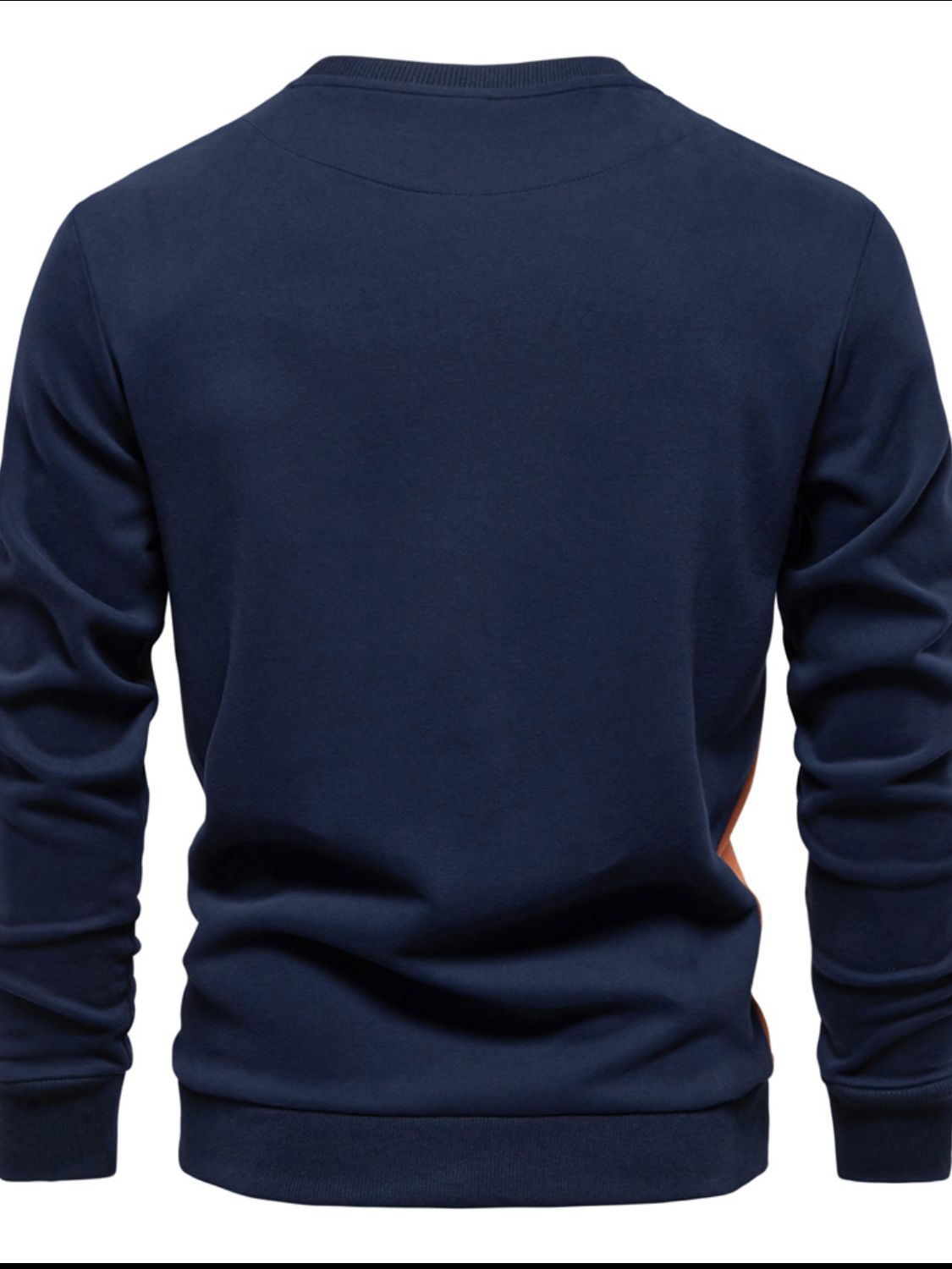 Men's Side Striped Contrast Round Neck Sweatshirt