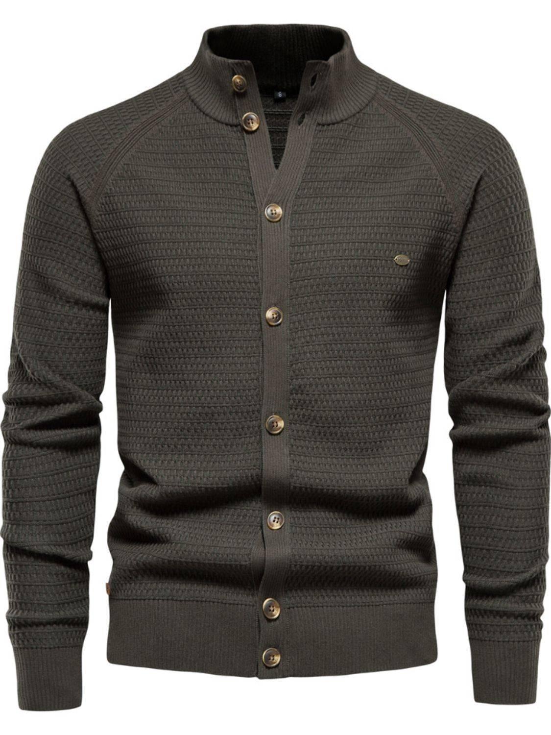 Men's Button Down Long Sleeve Cardigan - Clothes For Her Online Store