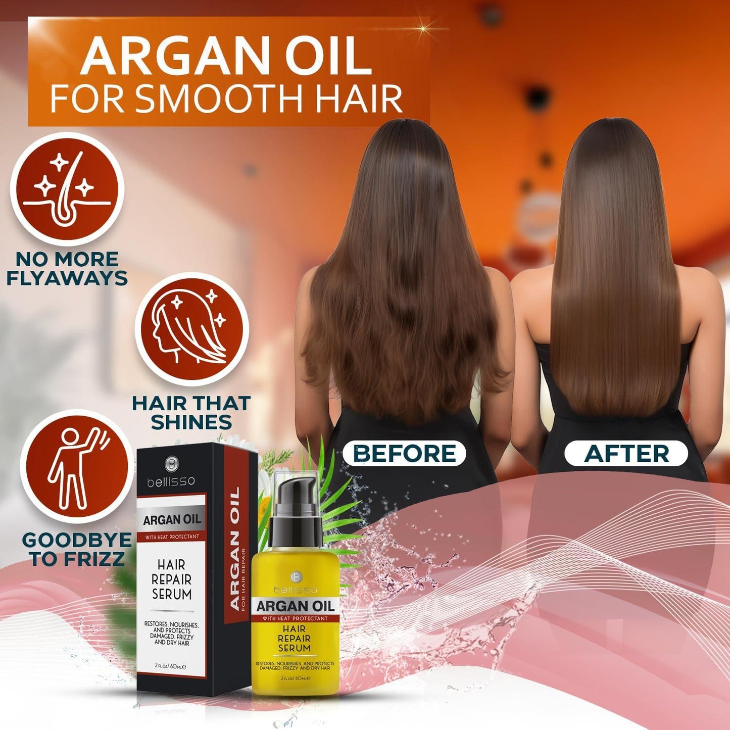 Moroccan Argan Oil Serum Frizz Control Hair Care Products for Women