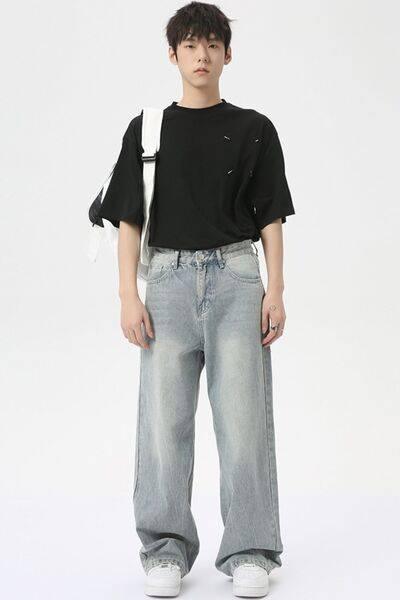 Wide Leg Jeans with Pockets