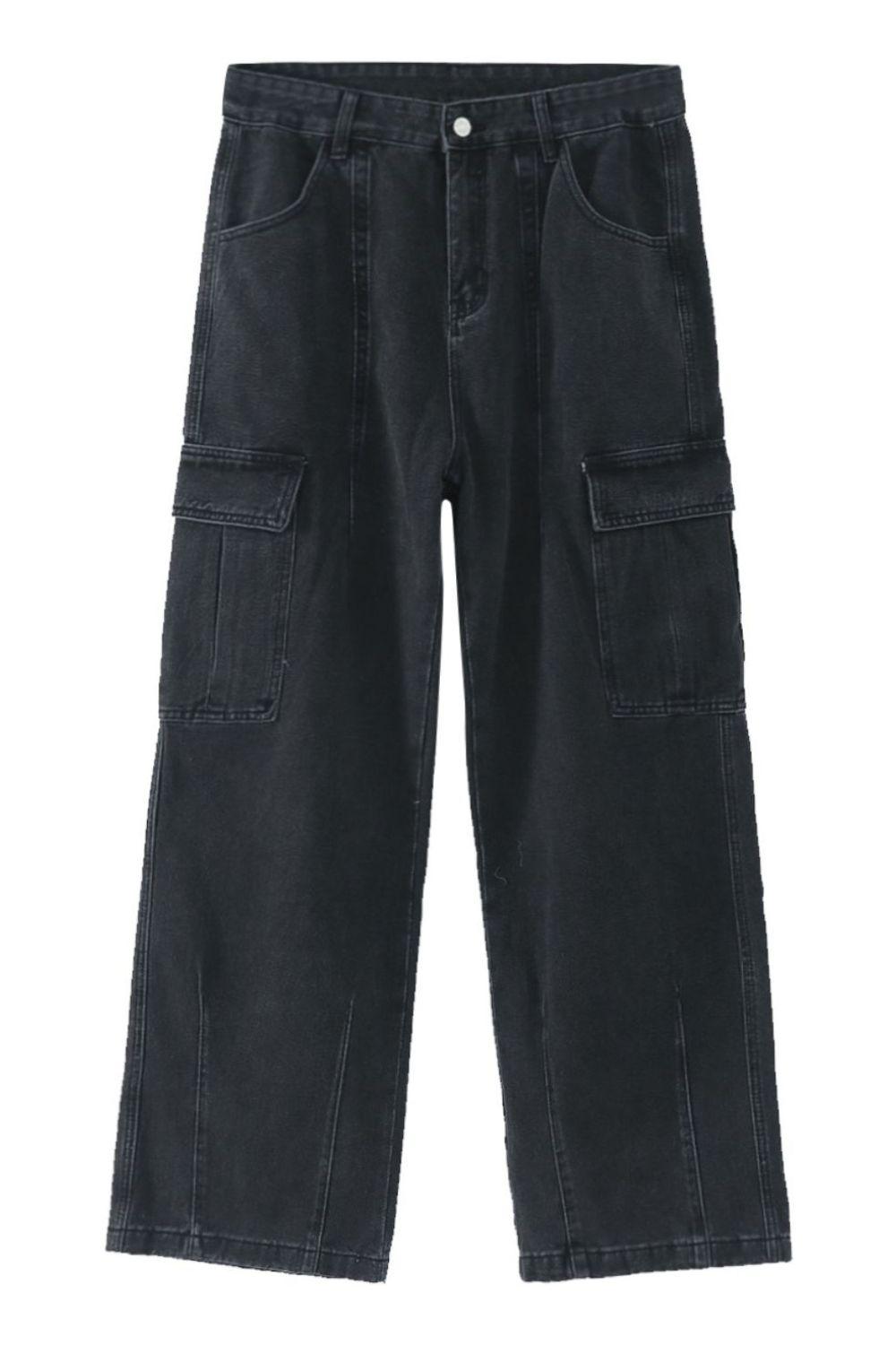 Men's Straight Cargo Jeans - Clothes For Her Online Store