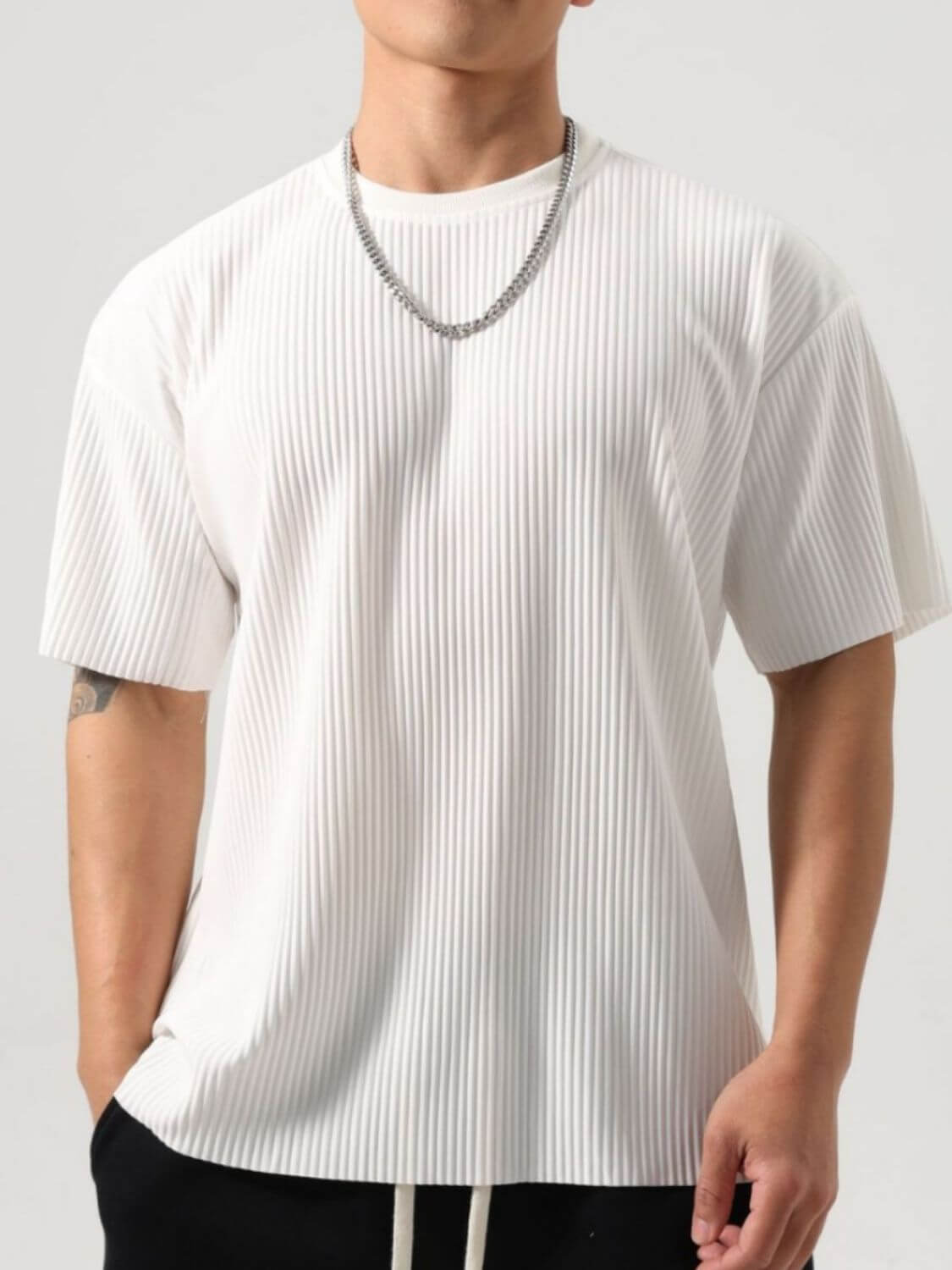 Men's Plus Size Round Neck Half Sleeve T-Shirt