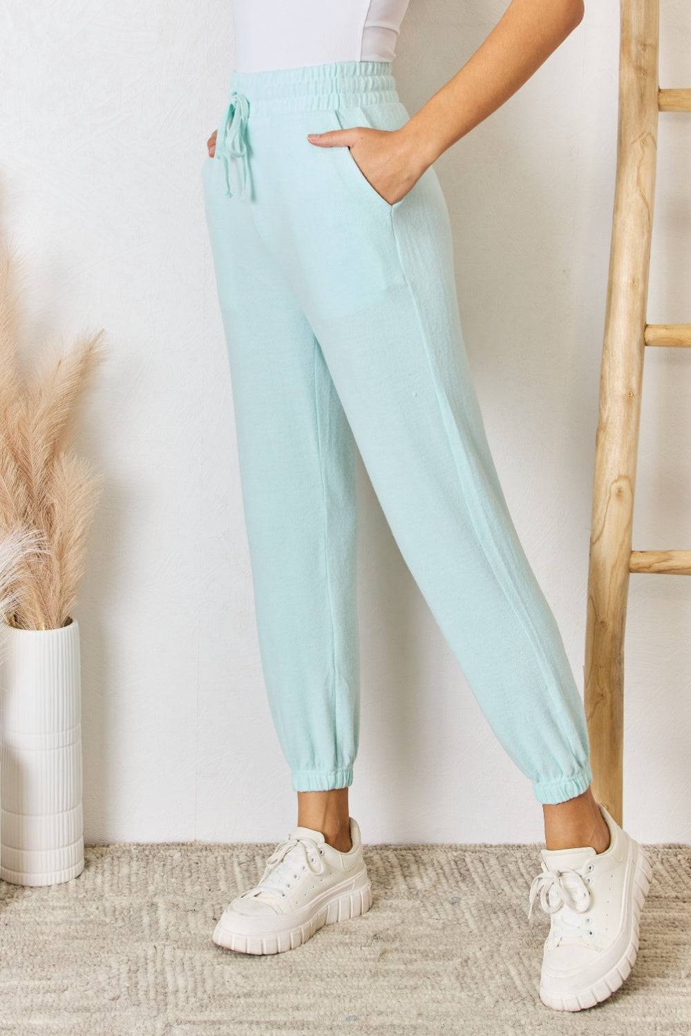 RISEN Full Size Drawstring Ultra Soft Knit Jogger - Clothes For Her Online Store