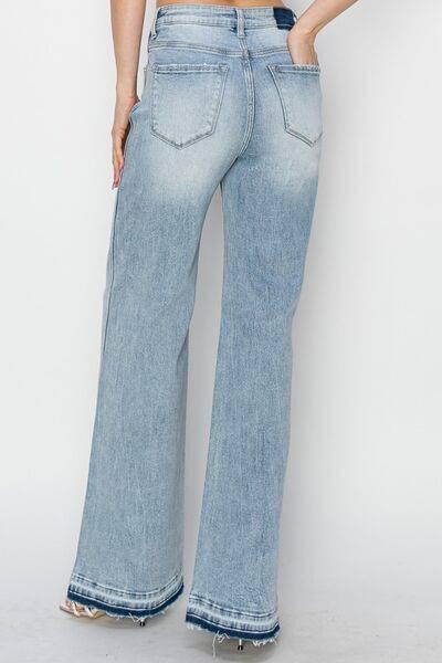 Risen Full Size High Rise Wide Leg Jeans - Clothes For Her Online Store