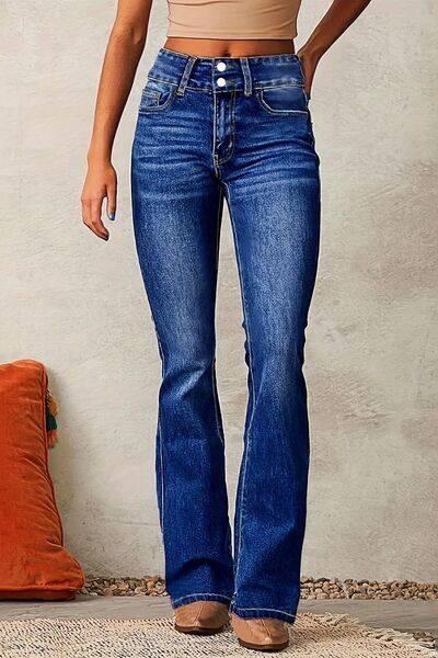 Cat Whisker Washed Bootcut Jeans